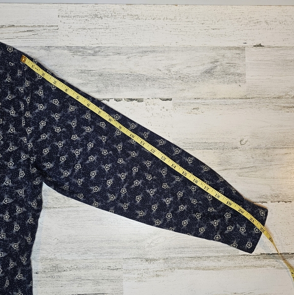 Vintage John Rich & Bros Woolrich Shirt Men's Small Floral Print Button Up Blue - Picture 13 of 16